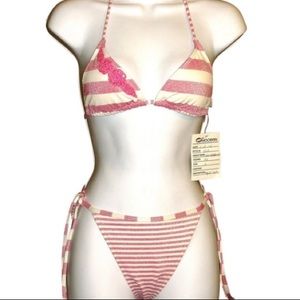 In Mocean Swim - In Mocean Candy Stripe Pink Bikini In Mocean Swim - In Mocean Candy Stripe Pink Bikini